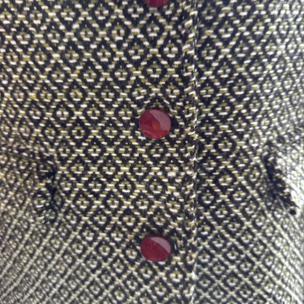 A&K Designs Wool Blend Jacquard Blazer Jacket XL Structured Tailored Fall Winter - Picture 7 of 7